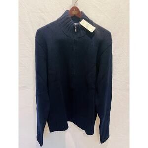 NWT VTG NOS Polo Ralph Lauren Wool Mock Neck Full Zip Cardigan Sweater Mens XL